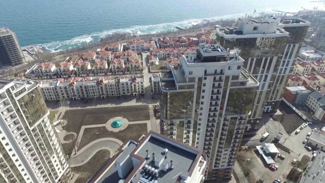 Аркадия Студия С Балконом Частичный Вид Моря Первая Линия От Моря Οδησσός Εξωτερικό φωτογραφία