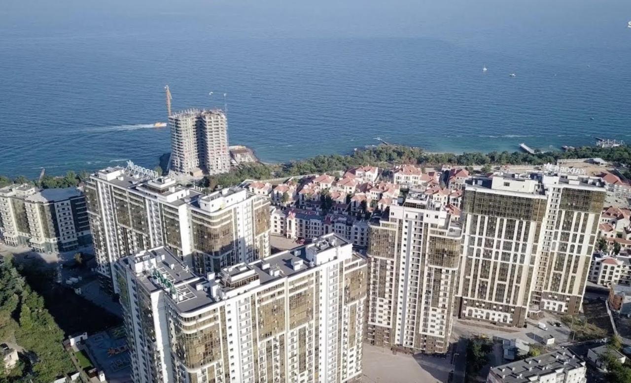 Аркадия Студия С Балконом Частичный Вид Моря Первая Линия От Моря Οδησσός Εξωτερικό φωτογραφία